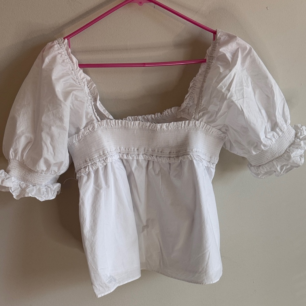 Chic White Puff Sleeve Blouse